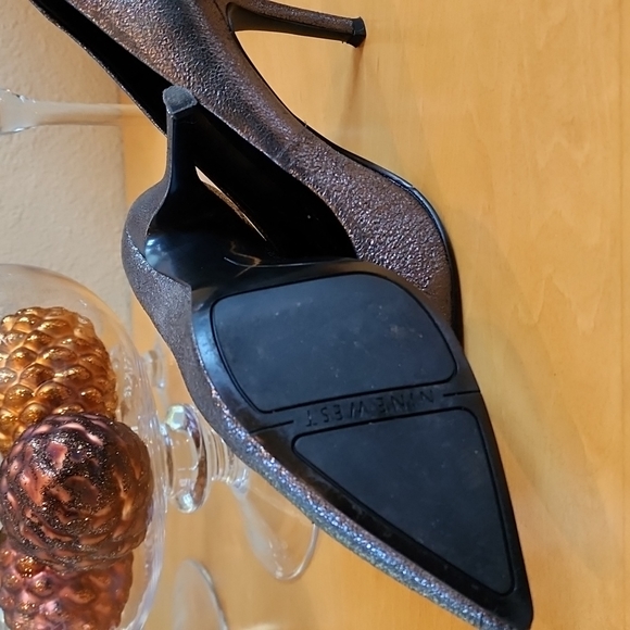 Like New! Nine West Flax Dark Gray Sparkle Party 🥳 Heels size 7 - Picture 8 of 8
